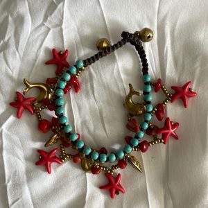 Starfish, dolphin, Turquoise bracelet!